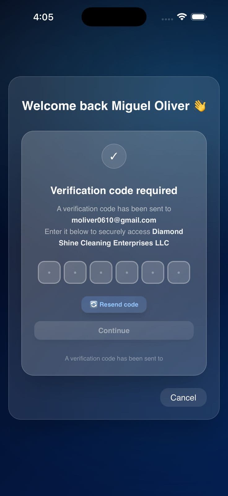 Verificacion antes de entrar