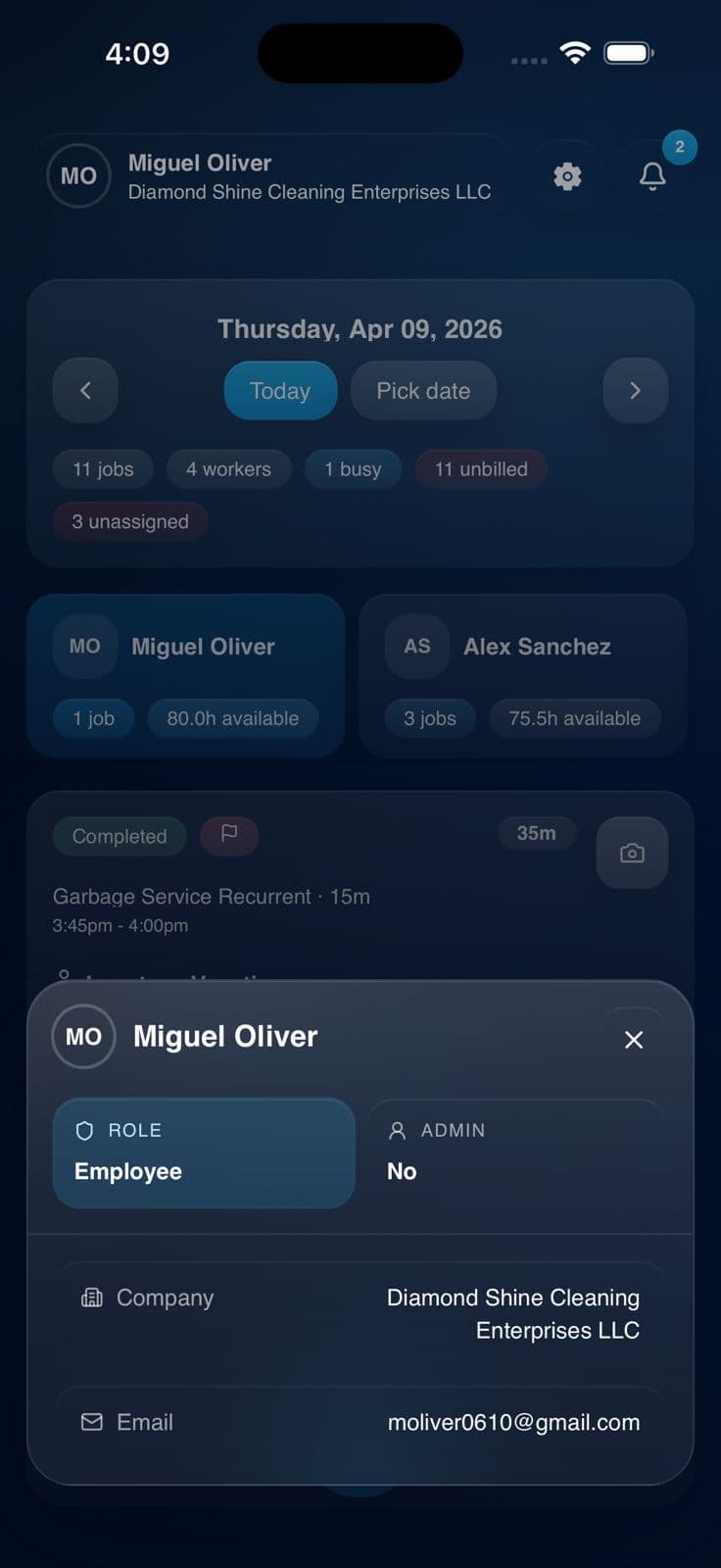 Perfil del trabajador