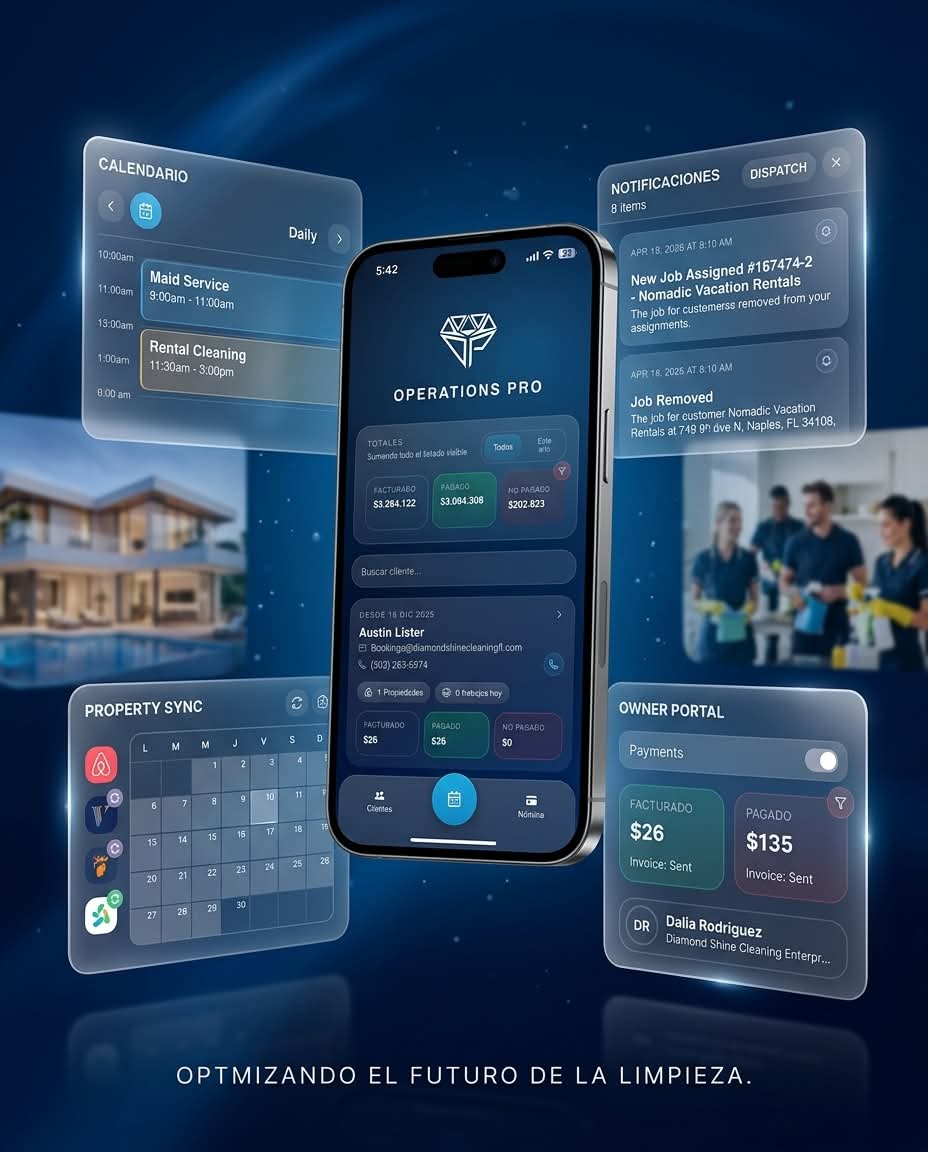 DOP Team notifications, calendar, property sync and owner portal