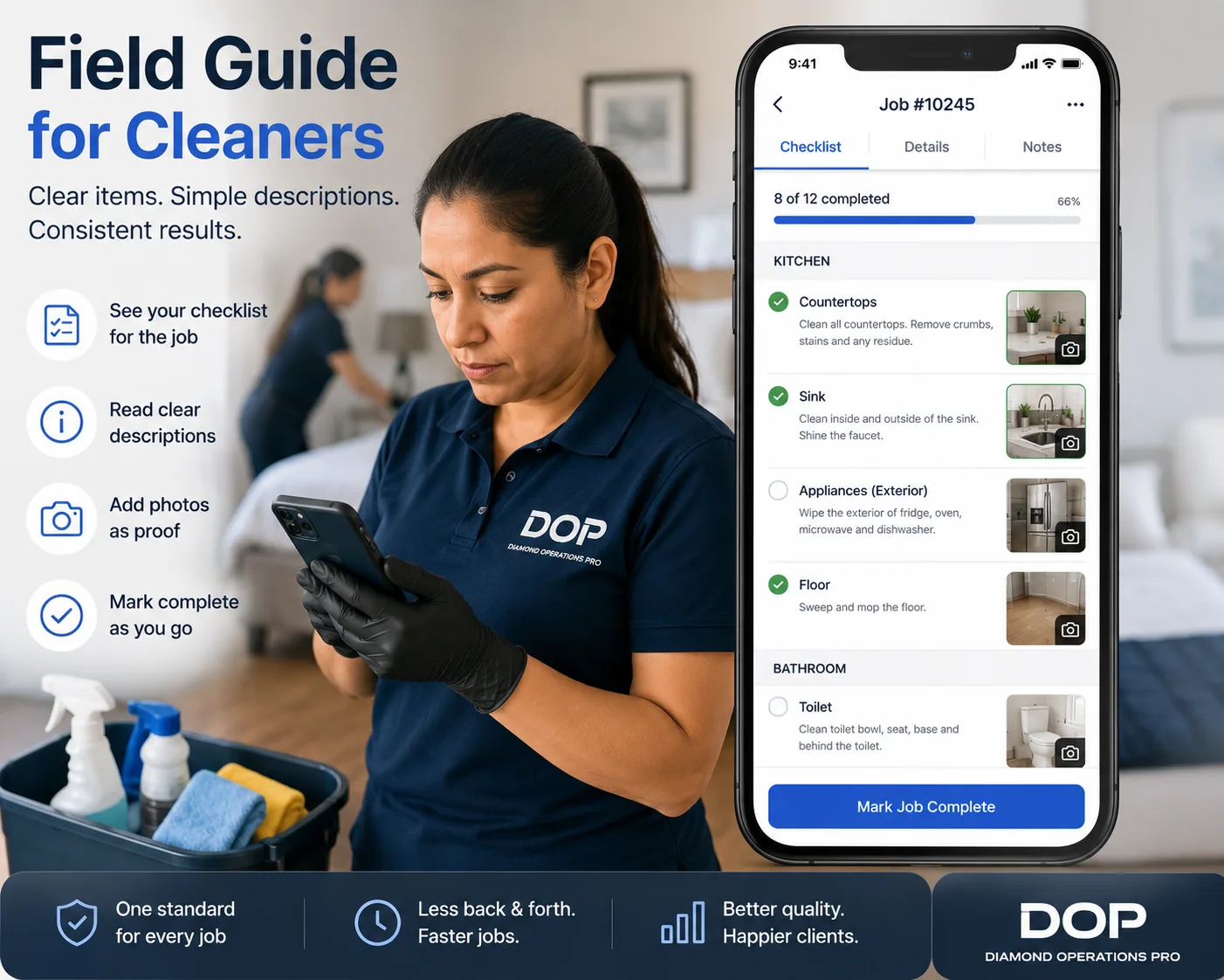 Cleaner guidance in the field