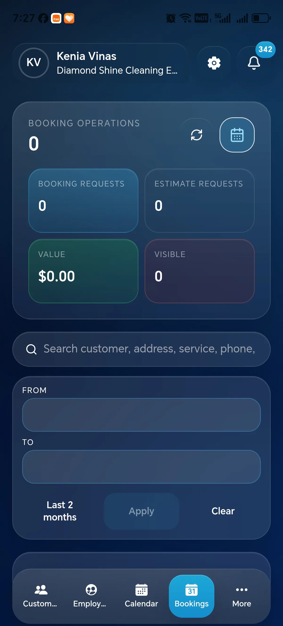 Booking requests in DOP