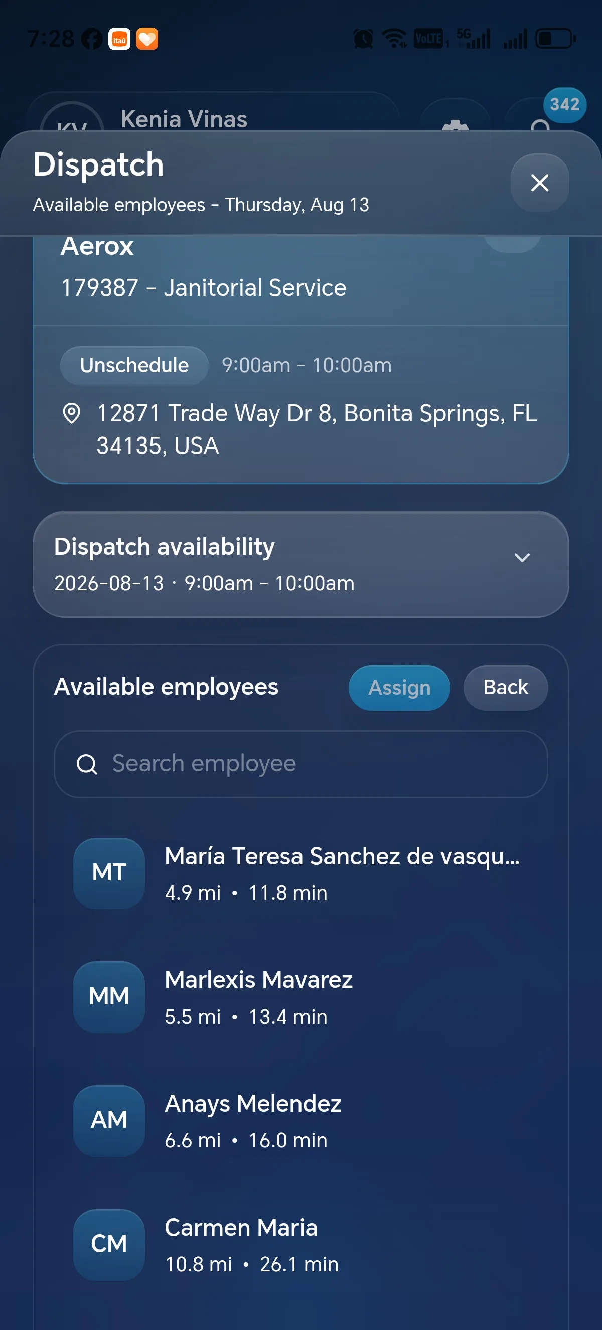 Job dispatch